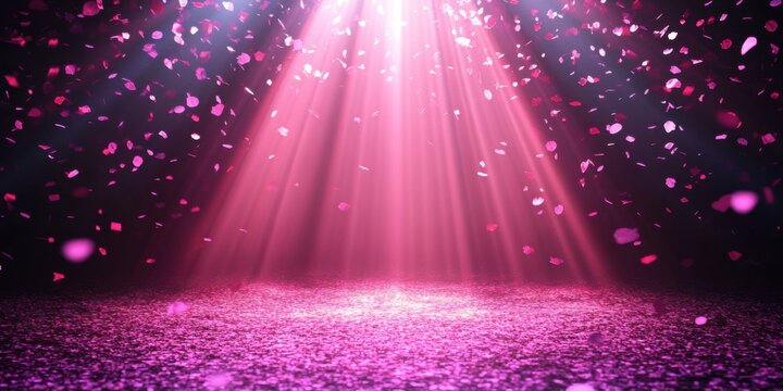 Disco party event nightclub stage projector light showcase pink spotlight environment dynamic perspective