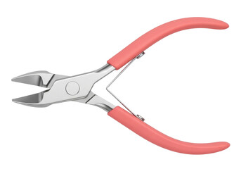 Isolated wire cutter tool used for trimming excess parts in jewelry making projects