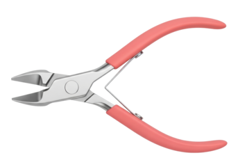 Isolated wire cutter tool used for trimming excess parts in jewelry making projects
