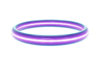 Isolated light purple ring shape object. Glowing purple circle graphic element decor