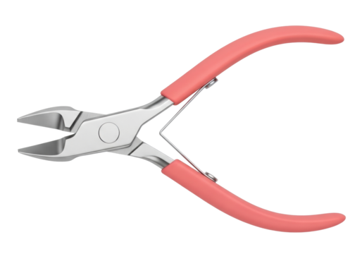 Isolated wire cutter tool used for trimming excess parts in jewelry making projects - Powered by Adobe