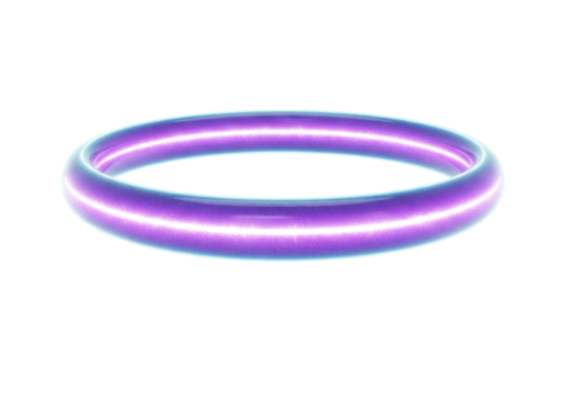 Isolated light purple ring shape object. Glowing purple circle graphic element decor - Powered by Adobe