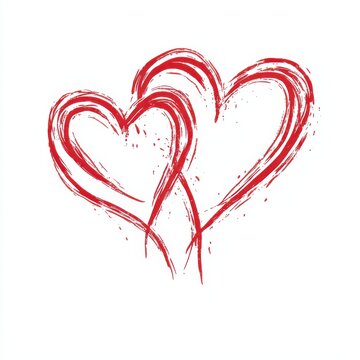 Stacked hearts design online marketplace graphic art digital environment close-up view simple design concept