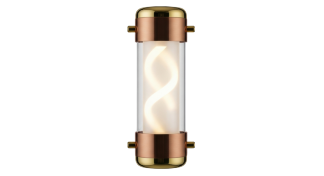 Isolated decorative lamp fixture, glass tube with modern style lighting, indoor lighting design