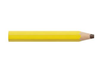 Isolated yellow lead pencil, stationery or education supply concept, graphite, art tool