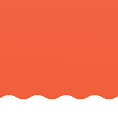 Background geometric shapes. Orange white wave fluid. Simple flat banner 