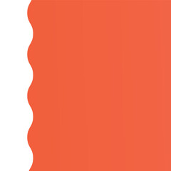 Background geometric shapes. Orange white wave fluid. Simple flat banner 