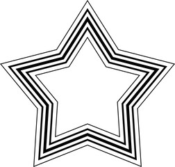 Line Stripped Star Shape Sign