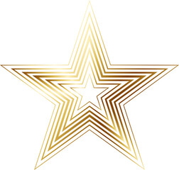 Obraz premium Gold Line Star