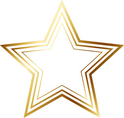 Gold Line Star