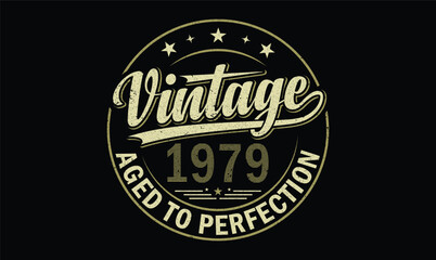 vintage 1979 aged to perfection t shirt design