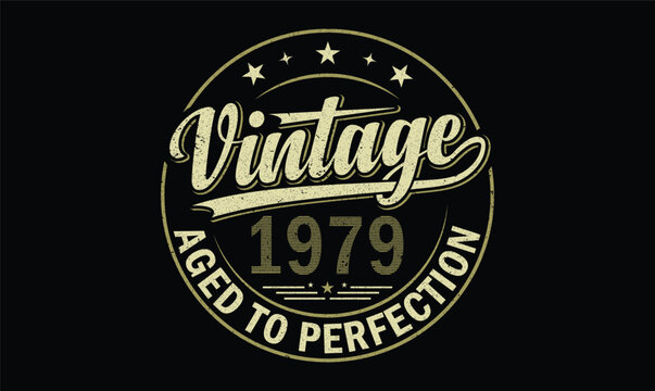 vintage 1979 aged to perfection t shirt design