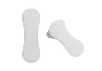 Two white bone shaped objects isolated on transparent background