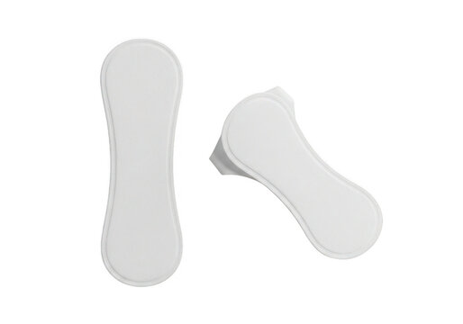 Two white bone shaped objects isolated on transparent background