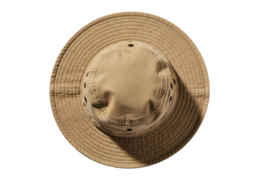 Isolated khaki safari bucket hat offering sun protection, a fashion accessory for outdoors