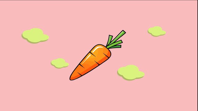 Vektor ilustrasi kartun wortel makanan segar sayuran simbol manis pola mulus desain seni