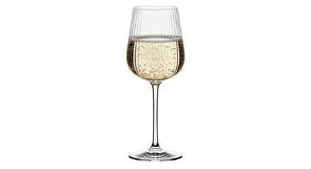 Isolated glass of sparkling wine ready to serve for a celebration or holiday occasion