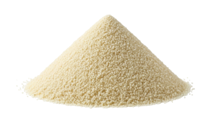 Isolated heap of beige couscous ready to cook a healthy meal food ingredient couscous
