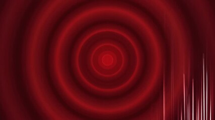 Abstract Red Background with Pulsating Concentric Circles and Lines. - Powered by Adobe