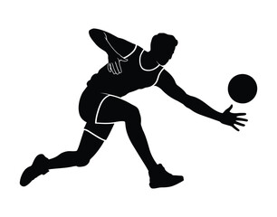 Obraz premium Basketball Player Silhouette - Sport, Athlete & Dynamic Action