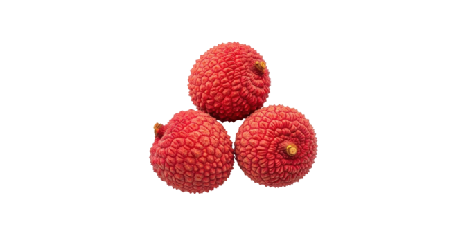 Isolated pile of fresh ripe lychee fruits, tropical healthy snack, refreshment treat