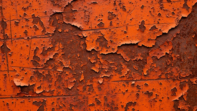 Orange paint peeling texture