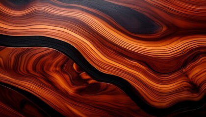 Vivid Tiger Striped Patterns Of Burnt Sienna Weave Through The Midnight Allure Of This Macassar Ebony Veneer