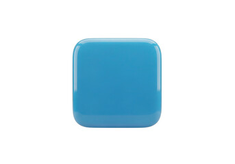 A bright blue rounded rectangle object isolated on transparent background