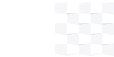 Banner background design. Geometric shapes pattern. White abstract texture folded paper. Modern web templates.