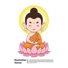 Meditating Buddha in Lotus Position Peaceful Enlightenment and Spiritual Harmony Art