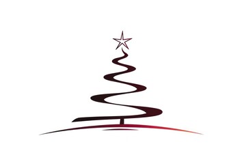 Abstract Christmas Tree cutlery spiral symbol.