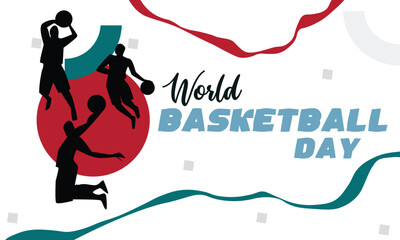 World basketball day design illustration background concept.
