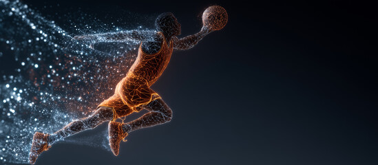 basket ball digital platform concept background