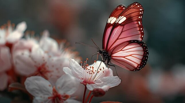 Close-Up of Butterfly on Flower