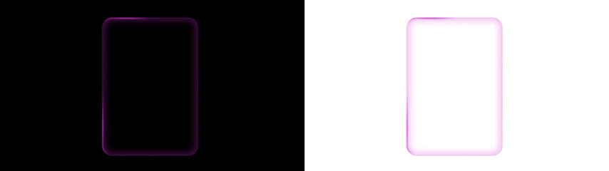 PNG Neon Frame Overlay for Modern Design on transparent background