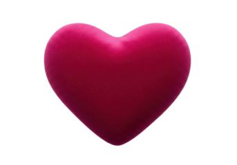 Isolated plush heart for romantic gift, a symbol of love, passion, romance, and Valentine's Day