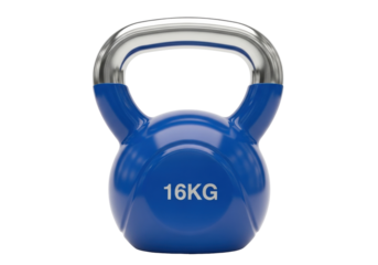 Isolated 16kg kettlebell, strength training workout equipment for fitness and exercise at the gym