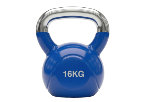 Isolated 16kg kettlebell, strength training workout equipment for fitness and exercise at the gym