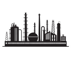 Obraz premium Black industrial design Silhouette Vector, High Quality Illustration on White Background
