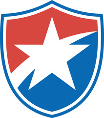 star of david and stars on a shield secure technology vector logo