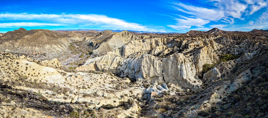 The Arid, Dry Terrain of the Tabernas Desert, Andalusia, Illustrating Growing Desertification in Southern Spain