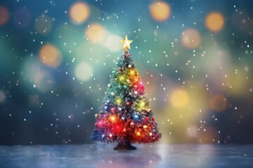 Obraz premium Christmas tree christmas night red.