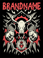 tshirt illustration design metal band merchandise