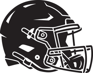 American Football Player Silhouettes in Action Poses