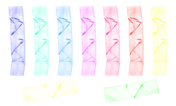 Colorful Adhesive Tape Strips on Transparent Backdrop - Powered by Adobe