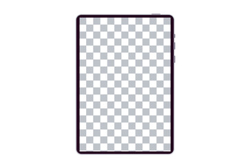 Digital tablet device displaying a checkered pattern on its screen, symbolizing a blank canvas or digital display