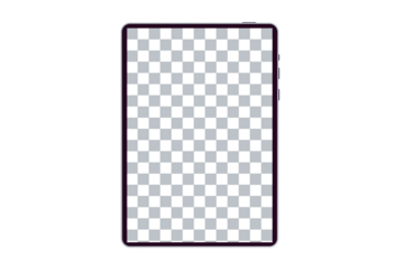 Digital tablet device displaying a checkered pattern on its screen, symbolizing a blank canvas or digital display