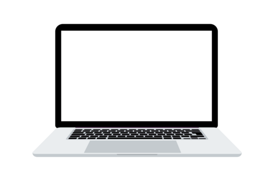 Sleek Laptop with Blank Screen for Mockup or Presentation Display