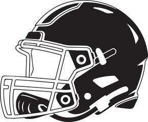 American Football Player Silhouettes in Action Poses