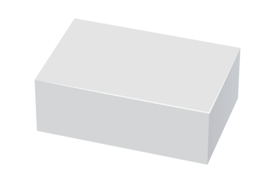 Minimalist Blank White Box for Displaying Products and Mockups